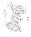 Fig. 10 - Electric machine with rotor, stator and housing cooling passages