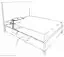 Fig. 01 - Bed table retractable to be concealed adjacent a bed rail