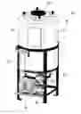 Fig. 01 - Station for storing, collecting and recirculating a fluid substance