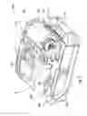 Fig. 03 - Printer with printhead assembly, clutch assembly, and printer ribbon transport assembly