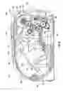 Fig. 12 - Printer with printhead assembly, clutch assembly, and printer ribbon transport assembly