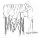 Fig. 01 - Tent Leg Wheel/Foot Assembly