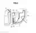 Fig. 04 - Multicolor molded component having a bearing portion that engages with regulation portions and cartridge having the same