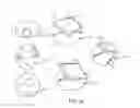Fig. 30 - Releasable cushion-type support arrangement for an item such as a user interface device