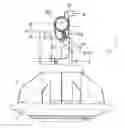 Fig. 01 - Poultry feed distribution system with feeding devices having rotatable attachment parts with drop tubes hingedly connected thereto