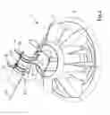 Fig. 03 - Poultry feed distribution system with feeding devices having rotatable attachment parts with drop tubes hingedly connected thereto