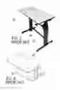 Fig. 03 - Desk mounted vertically adjustable stand up desk