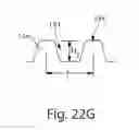 Fig. 18 - Nonwoven material having discrete three-dimensional deformations with differential opacity regions
