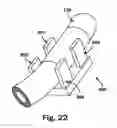 Fig. 24 - Fluid dispensing device with a flow detector