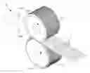 Fig. 01 - Apparatus having forming members with surface texture for making nonwoven material having discrete three-dimensional deformations with wide base openings