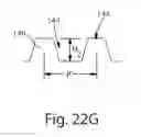 Fig. 18 - Apparatus having forming members with surface texture for making nonwoven material having discrete three-dimensional deformations with wide base openings