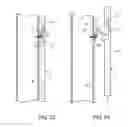 Fig. 14 - Quick release cladding system for door, window, sloped and vertical glazing systems frames, and the like