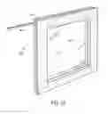 Fig. 16 - Quick release cladding system for door, window, sloped and vertical glazing systems frames, and the like