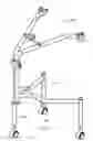 Fig. 10 - Independently adjusting multi-legged modular walker/cane assembly