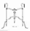 Fig. 12 - Independently adjusting multi-legged modular walker/cane assembly