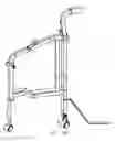 Fig. 13 - Independently adjusting multi-legged modular walker/cane assembly