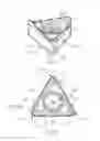 Fig. 02 - Rotary cutting tool and reversible cutting insert having variable-width minor relief surfaces therefor