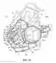 Fig. 11 - Oil supply structure of water-cooled internal combustion engine