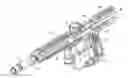 Fig. 01 - Conversion kit with a rail system for a paintball marker having a hinged portion