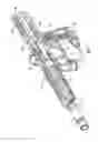 Fig. 02 - Conversion kit with a rail system for a paintball marker having a hinged portion