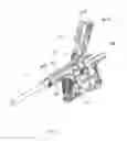 Fig. 28 - Conversion kit with a rail system for a paintball marker having a hinged portion
