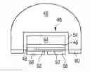 Fig. 01 - Light emitting device with an optical element and a reflector