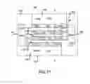 Fig. 25 - Capacitive coupled resonator and filter device with comb electrodes and support frame separation from piezoelectric layer