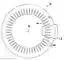 Fig. 01 - Electric machine stator lamination with dual phase magnetic material