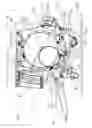 Fig. 12 - Continuous bale forming apparatus with a rotating bale pushing device