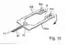 Fig. 11 - Apparatus for obtaining and analyzing a blood sample with a lancet coupling mechanism