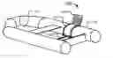 Fig. 01 - Combined back support and boarding ladder for an inflatable boat