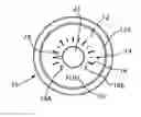 Fig. 01 - Gauge utilizing light leakage to illuminate the scale of a dial and instrument panel with the gauge