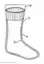 Fig. 01 - Composite waterproof breathable sock with two-way extensible properties