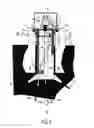 Fig. 03 - Floating support anchored on a reel comprising a guide and deflection conduit for flexible pipes within said reel