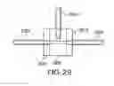 Fig. 32 - Device and method for making discrete volumes of a first fluid in contact with a second fluid, which are immiscible with each other