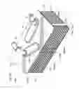 Fig. 24 - Heat exchanger with self-retaining bypass seal