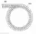 Fig. 01 - Iron core member with divided yoke and tooth portions with V-shaped end joint portions