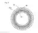 Fig. 12 - Iron core member with divided yoke and tooth portions with V-shaped end joint portions