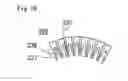 Fig. 17 - Iron core member with divided yoke and tooth portions with V-shaped end joint portions