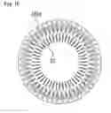 Fig. 19 - Iron core member with divided yoke and tooth portions with V-shaped end joint portions