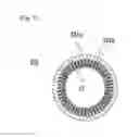 Fig. 20 - Iron core member with divided yoke and tooth portions with V-shaped end joint portions