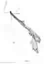Fig. 38 - Artificial cervical and lumbar discs, disc plate insertion gun for performing sequential single plate intervertebral implantation enabling symmetric bi-disc plate alignment for interplate mobile core placement