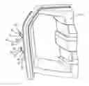 Fig. 01 - Structure for positioning a trim component on a vehicle