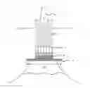 Fig. 01 - Floating offshore wind turbine comprising a combination of damping means