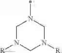 Fig. 18 - Hexahydrotriazine, dithiazine, and thioether functionalized materials