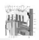 Fig. 10 - Scroll compressor having a fixed scroll pressed in an axial direction against an orbiting scroll