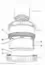 Fig. 01 - Implement for the situation and maintenance of solid objects overtop of a lighting device's outer surface