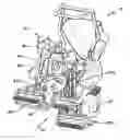 Fig. 01 - Reel mower with pivotal footrest providing access to center rear cutting unit