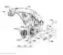 Fig. 10 - Reel mower with pivotal footrest providing access to center rear cutting unit