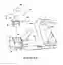 Fig. 17 - Reel mower with pivotal footrest providing access to center rear cutting unit